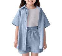 Kids Dresses Girl Dress Girls Denim Skirt Cute Hoodie Clothes Mermaid Top Pink Tshirt Tops Kawaii Party Festival Outfits for Summer Purple Teenage Outfit Girls' Cardigans Teen,A-Light Blue,5-6 Years