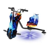 Kids Drift Trike Scooter For Ages 8+, 3 Wheeled Drifting Ride-On With Adjustable Seat, Strong Steel Frame, Pedal-Drift Bike Bicycle For Homes And Amusement Parks(C,8IN)