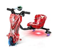 Kids Drift Trike Scooter For Ages 8+, 3 Wheeled Drifting Ride-On With Adjustable Seat, Strong Steel Frame, Pedal-Drift Bike Bicycle For Homes And Amusement Parks(G,8IN)