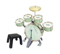 ＡＷＨＡＯ Kids Drum Kit for Beginners, Children's Drum Set with Seat | Early Learning Musical Toy for Girls & Boys 8-12 Years Old | Birthday Idea, Green