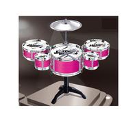 Kids Drum Set Kit ABS Plastic Aluminum Percussion Toy 10pcs/Set Bright Colors