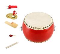 Kids Drum Set Wooden with Drumsticks and Mallet, Clear Sound for Dance, Teaching and Rhythm Training