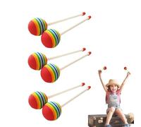 Kids Drum Sticks 9.84inch Lollipop Mallets | PVC EVA Soft Lightweight Colourful Percussion Sticks - Durable Non Slip Grip | Rhythm Training Music Practice Toy Stage Performance