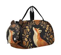 Kids Duffle Bag for Boys Girls Fox Cottagecore Aesthetic | Overnight Bags Weekender Sleepover Carry-On Tote for Traveling Gym Sport Dance