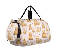 Kids Duffle Bag for Boys Girls Mama Bear Cub | Overnight Bags Weekender Sleepover Carry-On Tote for Traveling Gym Sport Dance