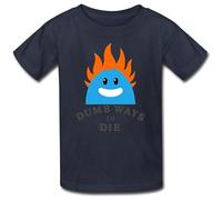 Kid's Dumb Ways to Die 100% Cotton Tee Shirts Navy 3XL