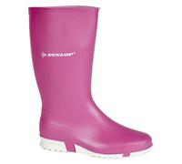 Kids DUNLOP Pink PVC Wellington White PVC Sole