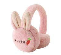 Kids Ear Muffs Cute Fluffy Plush Cold Proof Ear Muffs Foldable Winter Warm Earmuffs Girls Boys Adjustable Ear Warmers Cycling Skiing Full Cover Thermal Ear Protectors Faux Fur Cold Weather Headwear