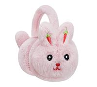 Kids Ear Muffs Cute Fluffy Plush Cold Proof Ear Muffs Foldable Winter Warm Earmuffs Girls Boys Adjustable Ear Warmers Cycling Skiing Full Cover Thermal Ear Protectors Faux Fur Cold Weather Headwear