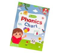 Kids Earling Learning Vocabulary Chart 28.7x21cm Large Paper Words Building Poster Chart for Home School Classroom Educational Word List Poster