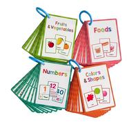 Kids Early Learning Word Cards Fruit Vegetables Food Shapes Color Numbers Teaching Flashcards for Preschool Kindergarten Fruits Vegetables Foods Flashcards