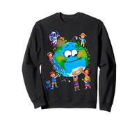 Kids Earth Day 2026 Clean Heal Save The Planet Boys Girls Sweatshirt