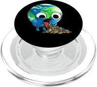 Kids Earth Day Green Earth Vomiting Stop Pollution Boys Girl PopSockets PopGrip for MagSafe
