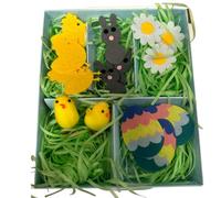 Kids Easter Bonnets | Foam Easter Chicks, Easter Bunnies, Daisy Decorations, Easter Egg Decorations, Chicks, Green Shredded Tissue Paper | Kids Easter Bonnet Decoration Kit | Easter Arts and Craft