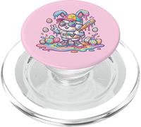 Kids Easter Bunny Baseball Bat Rainbow Paint Ice Cream Drip PopSockets PopGrip for MagSafe