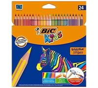 Kids Eco Evolution Stripes Crayons 24 Colors Bic Top Quality