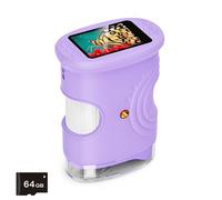 Kids Educational Digital Magnifier 2Inch Screen Camera Handheld Microscope with Integrated LED Light Handheld Digital Magnifier for Kids