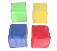 Kids Educational PVC Dice Toy Soft DIY Stacking Blocks for Family Interaction, 4 Pieces Education Dice Set for Children Learning, for Kids Ages 3 and Up