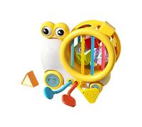 Kids Educational Toy Geometry Shape Blocks Multifunctional Hand Game Interactive Color & Shape Recognition Developmental Toy for Babies