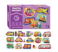 Kids Educational Toys - Interactive Game Blocks, Seventeen Piece Traffic Theme Learning Set | Age 3-6 Years Children, Home Study Table, Car Travel, Kindergarten, Nursery Learning
