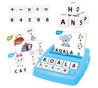 Kids Educational Toys Matching Letter Game,Alphabet Spelling Reading Flash Cards,Board Game For Kid To Learn Numbers And Spelling Words Puzzle Montessori Early Learning Educational Gift Toys 3-6Year