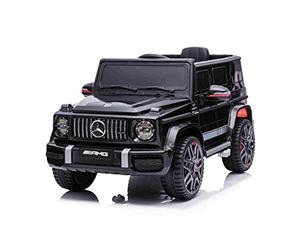 Kids Electric Car 12V with High Doors Black Single Seater 2.4GHz Remote Control 2x Motor USB/AUX Input