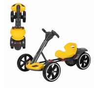 Kids Electric Go Kart, 6V Ride-On Toy for Ages 3+, Foldable Drift Kart with Adjustable Seat, Reverse, Music & Lights for Indoor & Outdoor Fun
