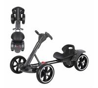 Kids Electric Go Kart for Ages 3+, Foldable Drift Kart with Reverse, Adjustable Seat, Music & Lights, Indoor & Outdoor Ride-On Toy