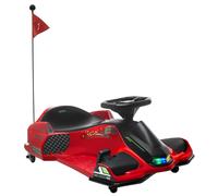 Kids Electric Go-Kart Red PP & Steel 99Hx90Lx53Wcm 12V Drift Music LED 3-8km/h