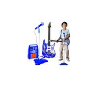 Kids Electric Guitar, Microphone & Sky Amplifier (22409) - MP3 Input, Flashing Lights, Battery-Powered Concert Set