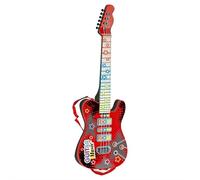 Kids Electric Guitar Toy for 15 Year Old Boy Gift, Small Toy Electric Guitars with 4 Strings for Toddlers Light Up Toddler Guitar Music Toys for Boys Girls Gifts (Red without Micro)