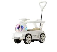 Kids Electric Motor Car With Headlights Push Handle Backrest Wiggle car