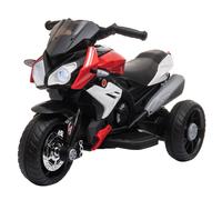 Kids Electric Motorcycle Red DurablePlasticBody 52x86x42cm 6V Lights Music Horn