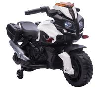 Kids Electric Motorcycle Ride On Toy 6V Battery White Training Wheels