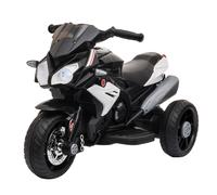 HOMCOM Kids 6V Electric Ride On Motorcycle Electric Motorbike w/Lights Music Horn 3 Wheel Outdoor Play Toy for 3-5 Years Black