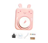 Kids Electric Pottery Wheel Set Child Crafting Supplies Complete Pottery Kit Pink Bunny