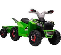 Kids Electric Quad Bike Childrens 6V Ride-On ATV & Trailer 18-36 Months Green