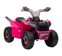 HOMCOM 6V Electric Quad Bike Kids Ride on Vehicle Ages 18-36 Months Pink | All Terrain Vehicle, Forward Backward Function