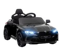 Aiyaplay 12V Bmw M4 Licensed Kids Electric Car W/ Remote, Suspension, Black