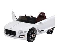Kids Electric Ride-on Car LED Lights Music Childrens Car Remote Control White