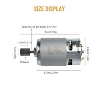 Kids Electric Ride On Car Motor RS550 RS390 RS380 RS555 6V 12V 24V High Torque Replacement Gear Motor with 10 Tooth Pinion for Childr(555 24V 30000RPM)