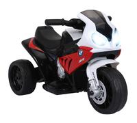 Kids Electric Ride-On Motorcycle Red Plastic 66x37x44cm 3-Wheel Lights Music Toy
