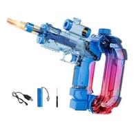 Kids Electric Water Gun with LED Lights, Powerful Squirt Gun, Blaster up to 32 FT Long Range 900cc High Capacity with Realistic LED Explosive Flash, Summer Outdoor Pool Party Toys (Blue)