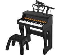 Kids Electronic Grand Piano Keyboard Toy | 37 key，22 demo songs，record & playback function，Adjustable volume & tempo，Safe durable material，Equipped with kids microphone