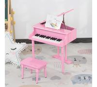 Jouet Kids 30 Key Mini Piano with Music Stand & Bench - Pink, Pink