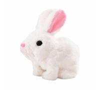 Kids Electronic Rabbit Toy Interactive Plush Bunny Toy s for Toddler Boys Girls Simulation Rabbit Doll Interactive Soft Toy Cute Animal Toys for Children 1-3 Years Baby Birthday Gift White