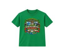 Kids Equatorial Guinea T-Shirt Boys Girls Equatoguinean Flag Country Emblem Tee Gorilla Rainforest Print School Geography Day Heritage Birthday Gift