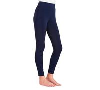 Kids Equestrian Riding Tights - Full Silicone Seat Grip - 4-Way Stretch Fabric - Dual Phone Pockets - Deep Elastic Waistband - Polyester & Elastane Blend - Machine Washable - Navy Blue - 11-12YR