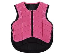 Kids Equestrian Vest Foam Padded Safety Horse Riding Protective Gear Body Protector Pink Adjustable Comfortable Lightweight Durable Nylon Material for Children Equestrian Sports (CM)