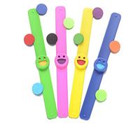 Kids Essential Oil Diffuser Bracelets Kit,4-pack Eco-friendly Silicone Wristbands,with 20 Felt Refill Pads,Aromatherapy Slap Bracelets for Girls Boys Women
